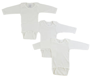 White Long Sleeve Onezie 3 Pack