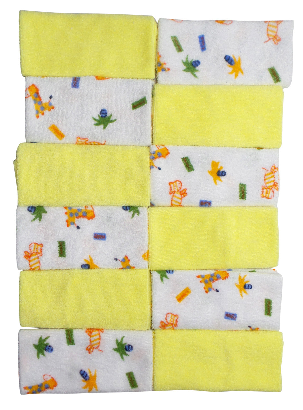 White Twelve Piece Wash Cloth Set