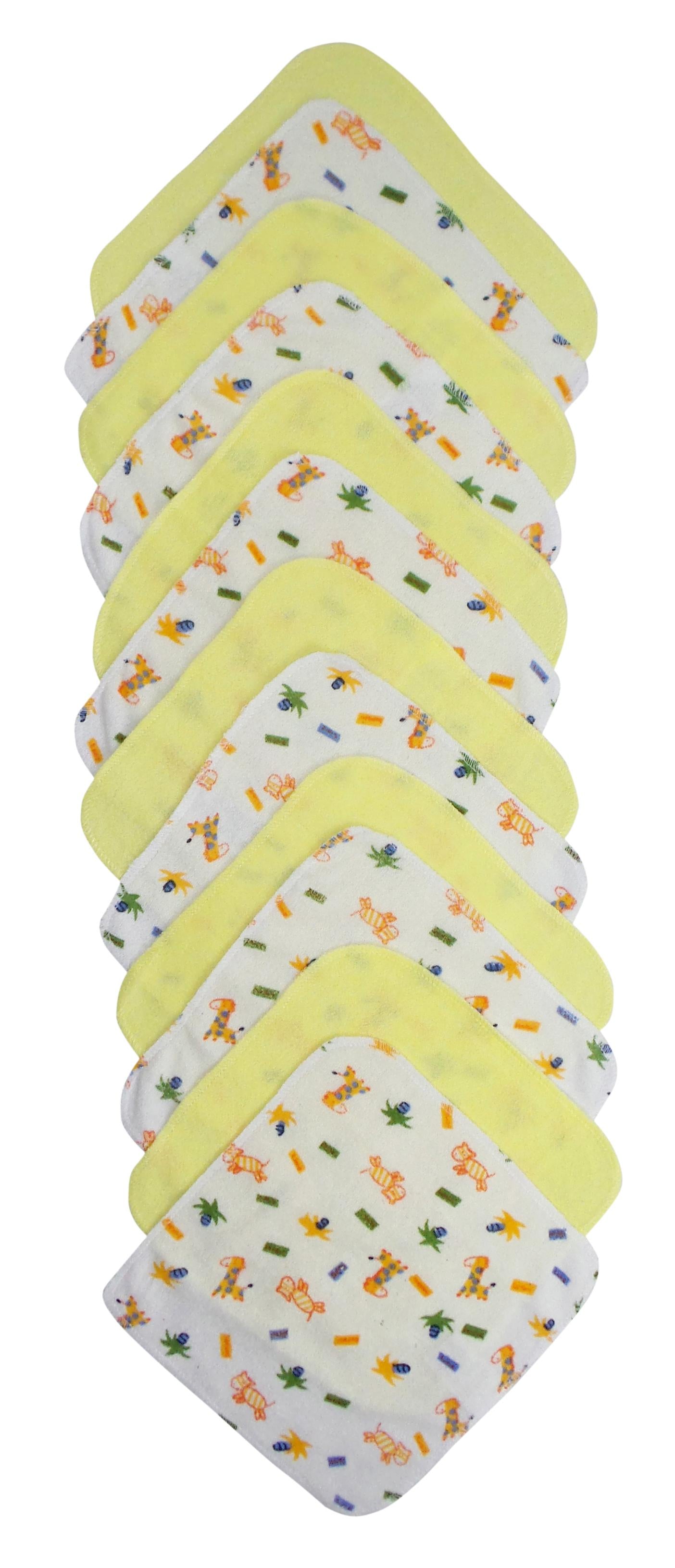 White Twelve Piece Wash Cloth Set