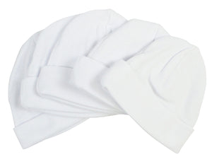 White Baby Cap (pack Of 5)