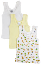 Blue,White,Print Boys Printed Tank Top Variety 3 Pack