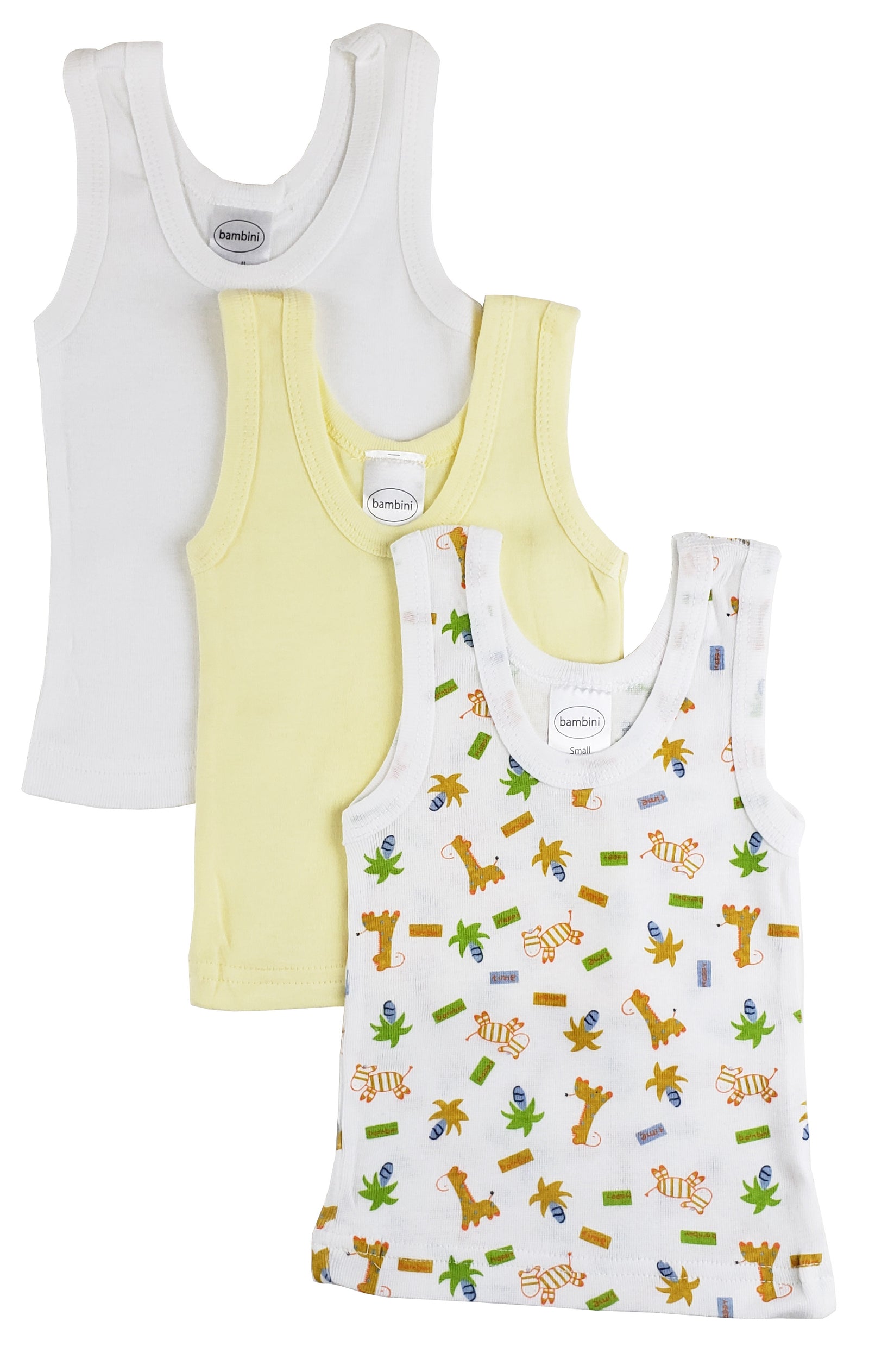 Blue,White,Print Boys Printed Tank Top Variety 3 Pack