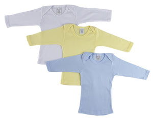 Blue,Yellow,White Boys Pastel Variety Long Sleeve Lap T-shirts