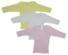 Pink,Yellow,White Girls Pastel Variety Long Sleeve Lap T-shirts