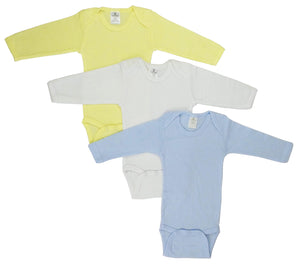 Blue,Yellow,White Boys' Pastel Long Sleeve Onezie