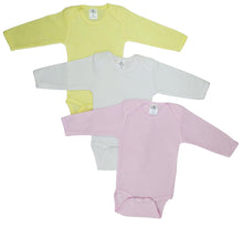 Pink,Yellow,White Boys' Pastel Long Sleeve Onezie