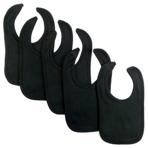 Black Interlock Bib (pack Of 5)