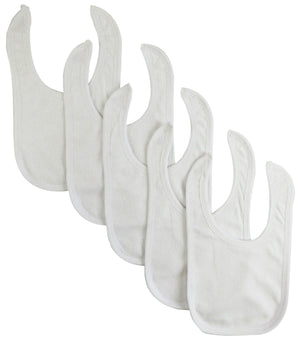 Solid White Bib (pack Of 5)