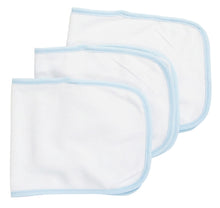 Blue Trim Baby Burpcloth (pack Of 3)