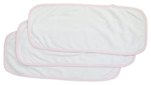 Pink Trim Baby Burpcloth (pack Of 3)