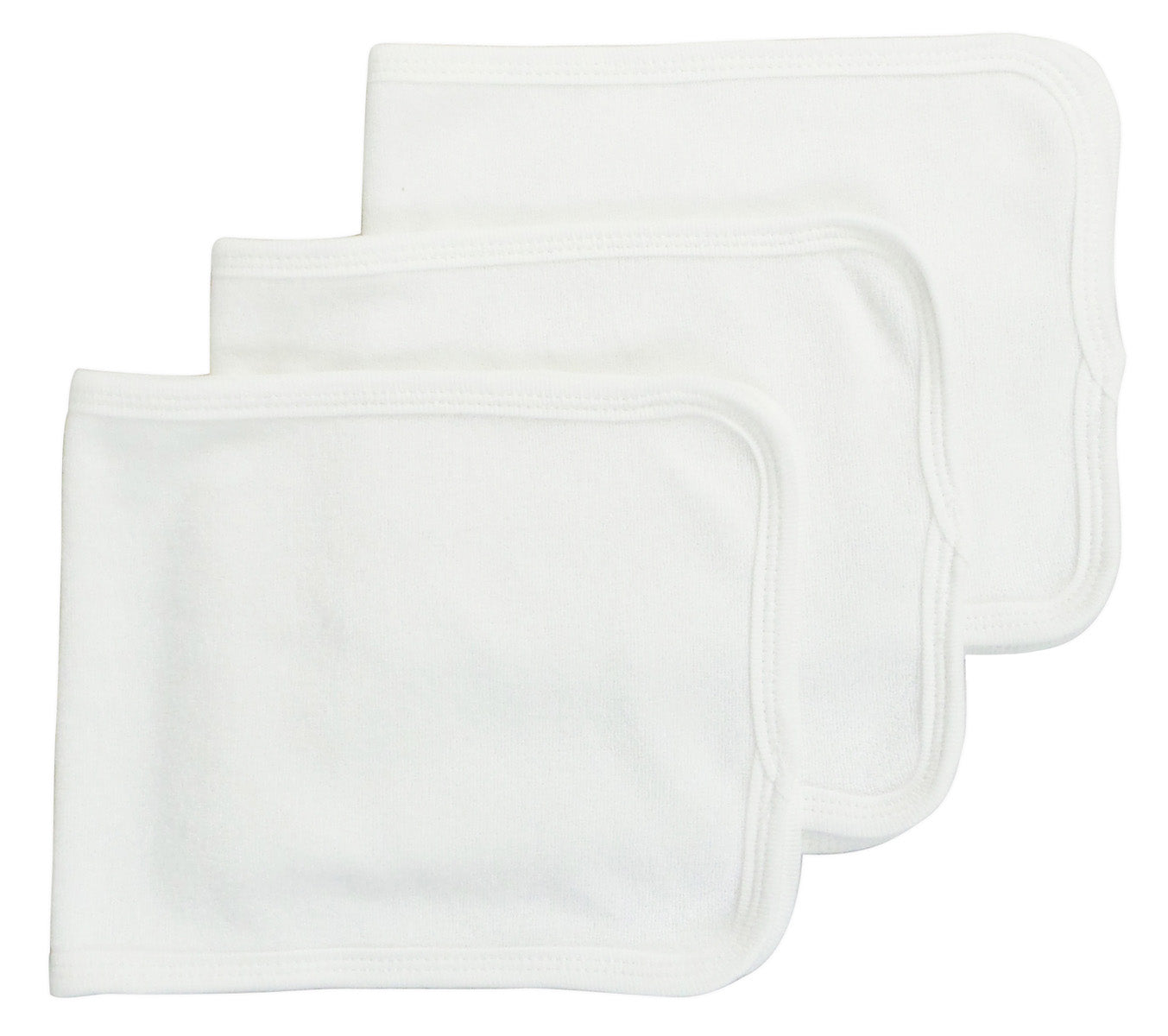 White Trim Baby Burpcloth (pack Of 3)