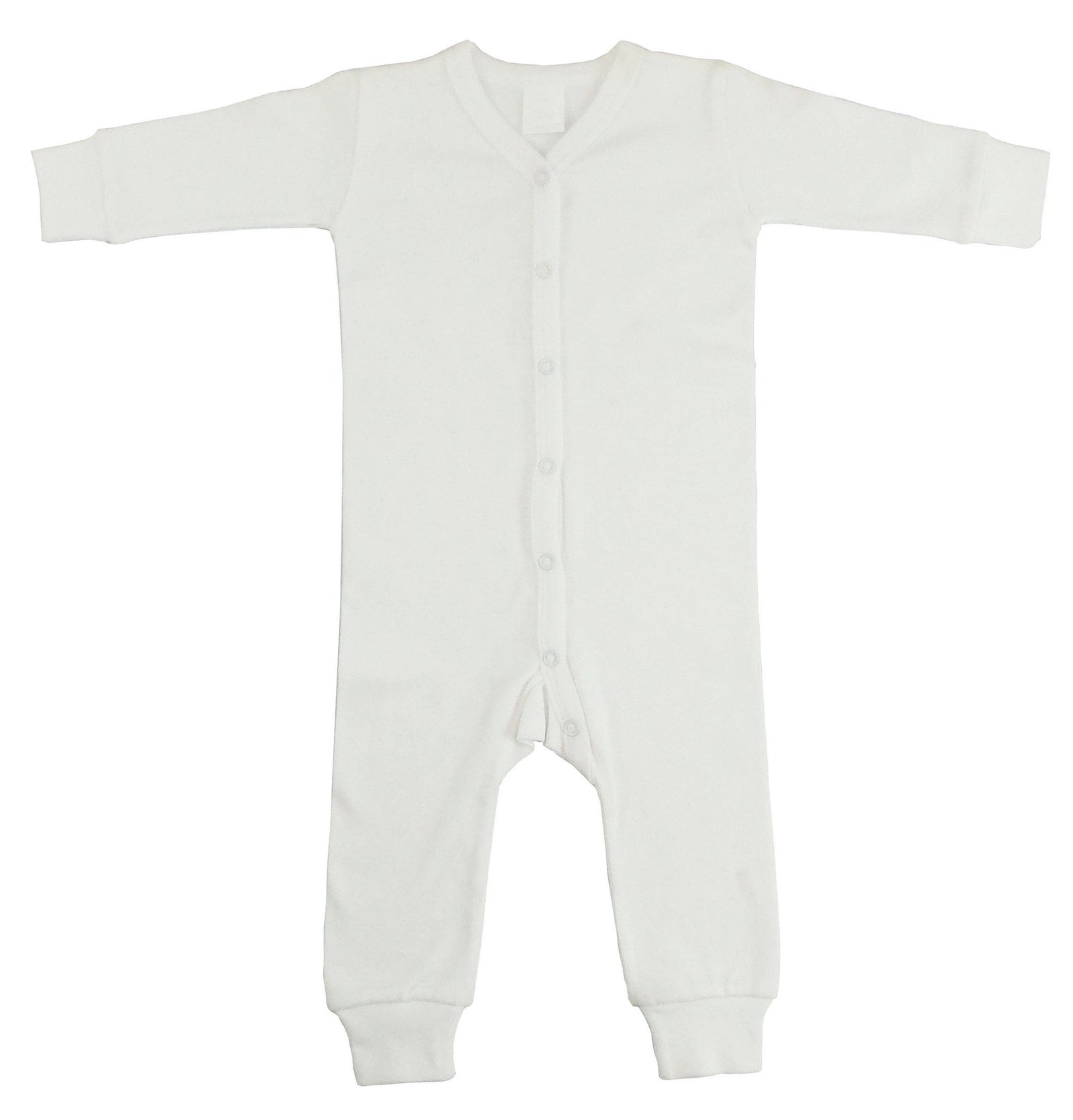 White Interlock  Union Suit Long Johns