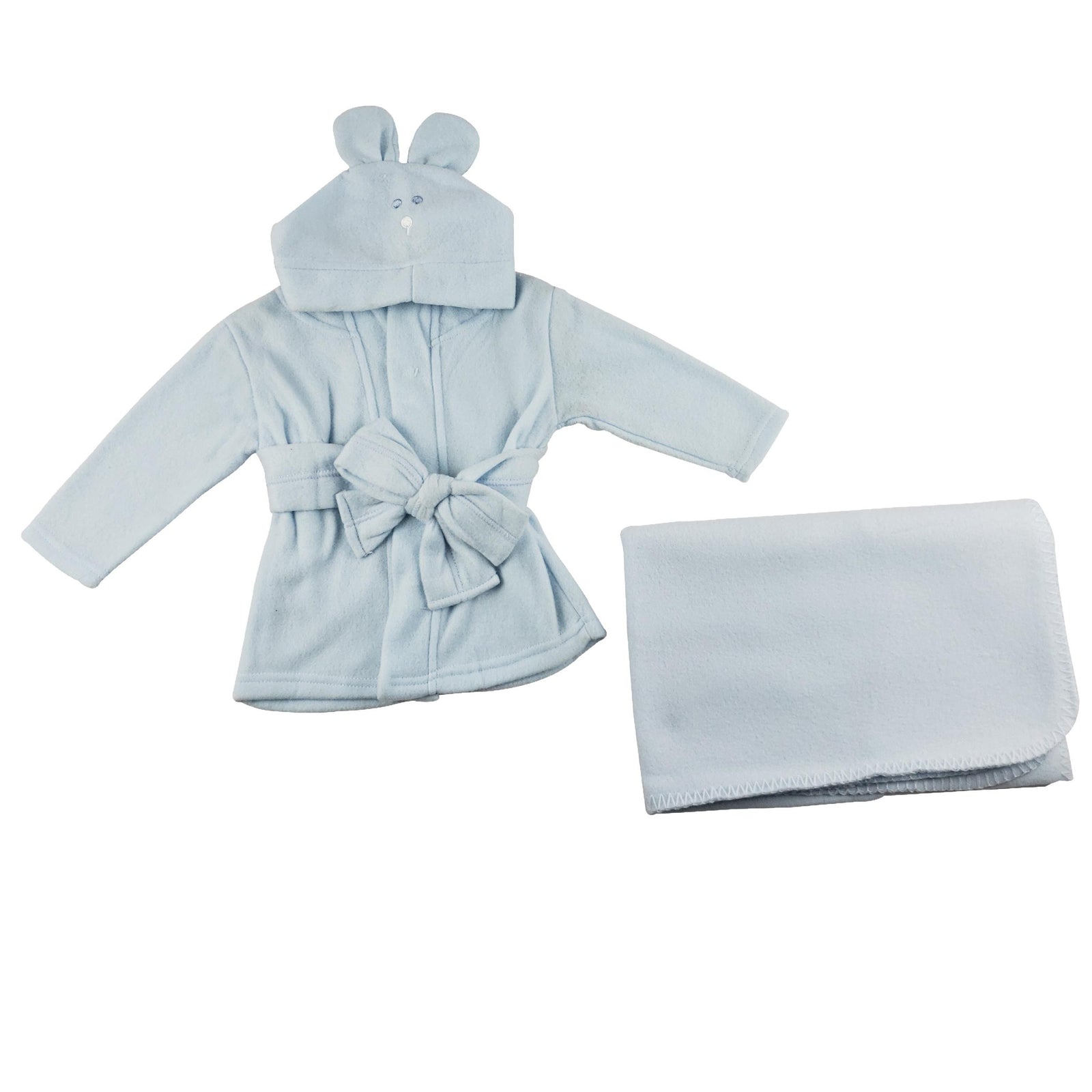 Fleece Robe And Blanket - 2 Pc Set