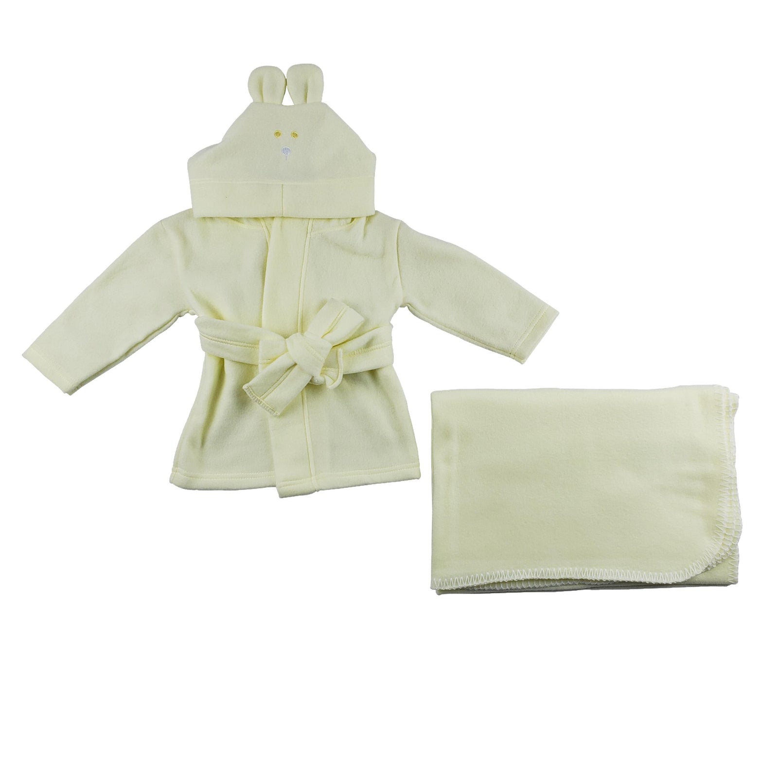 Fleece Robe And Blanket - 2 Pc Set