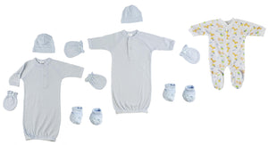 Preemie Boys Sleep-n-play, Gowns, Caps, Booties And Mittens