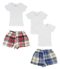 White Infant T-shirts And Boxer Shorts