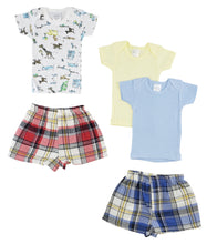 White,Blue Infant Girls T-shirts And Boxer Shorts