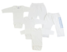 White,Blue Infant Long Sleeve Onezies And Track Sweatpants