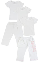 White,Pink Infant T-shirts And Track Sweatpants