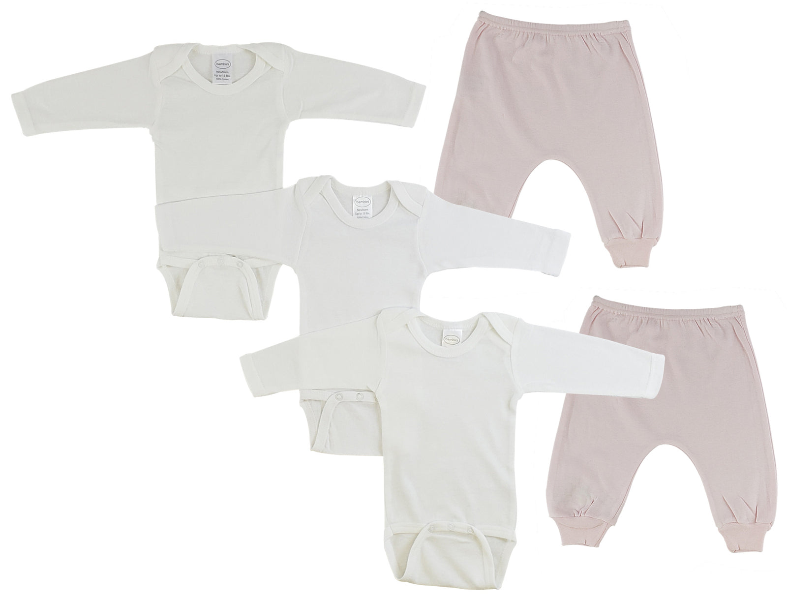 Pink Infant Long Sleeve Onezies And Joggers