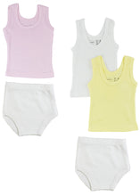 White,Pink Girls Tank Tops And Training Pants