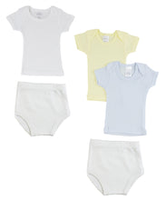 White,Blue Infant Boys T-shirts And Training Pants