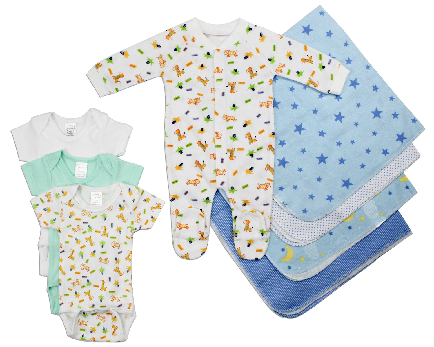 Newborn Baby Boy 8 Pc Baby Shower Gift Set