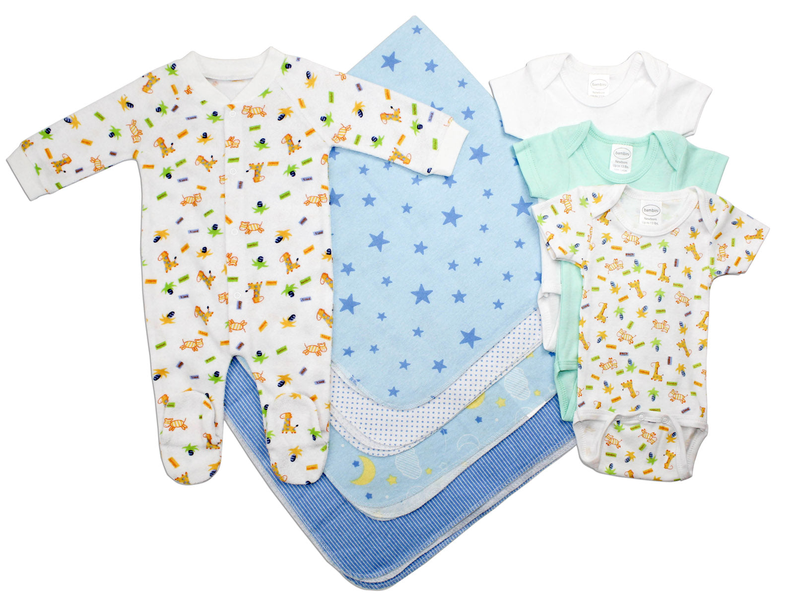 Newborn Baby Boy 8 Pc Baby Shower Gift Set