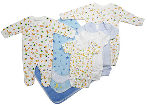 Newborn Baby Boy 9 Pc Baby Shower Gift Set