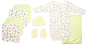 Neutral Newborn Baby 8 Pc Baby Shower Gift Set