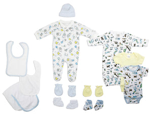 Neutral Newborn Baby 13 Pc Baby Shower Gift Set