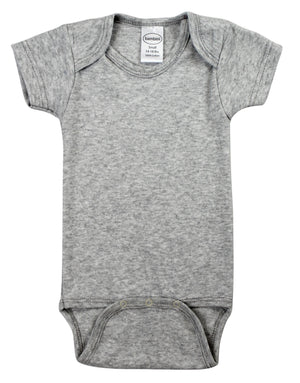 Grey Interlock Short Sleeve Bodysuit Onezie