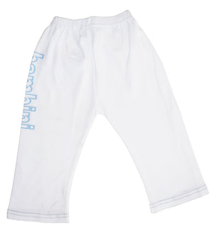 Boys White Pants With Print