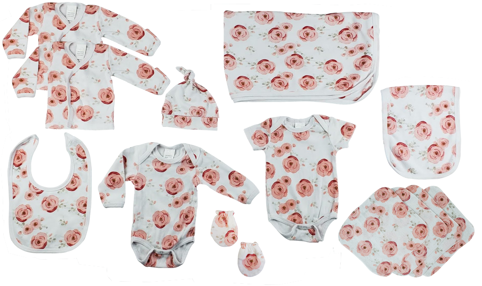 Rose Print Newborn 13 Piece Set