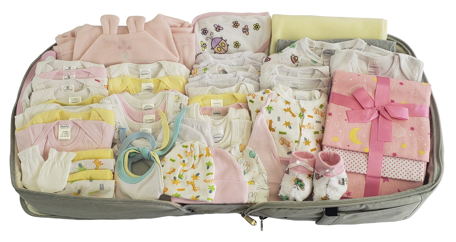 62 pc Baby Clothing Starter Set with Diaper Bag