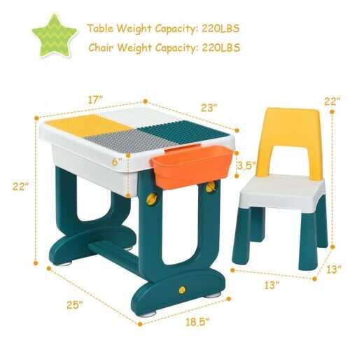 5 in 1 Kids Activity Table Set