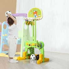 6 in 1 Climber Swing Basketball Hoop Football Gate