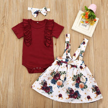 Baby Girl  Summer Romper Flowers Dress with Headband