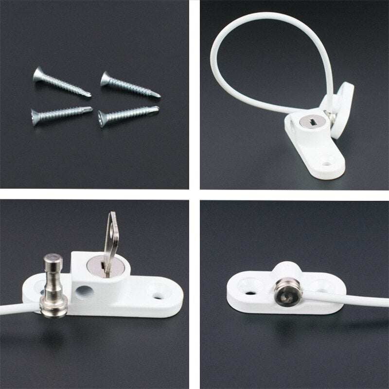 1 Pc Twisted-pair Door Window Lock Restrictor for Baby Safety