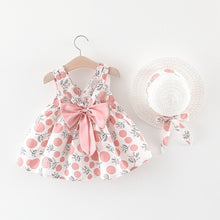 Summer Baby Girls Dresses with matching hats