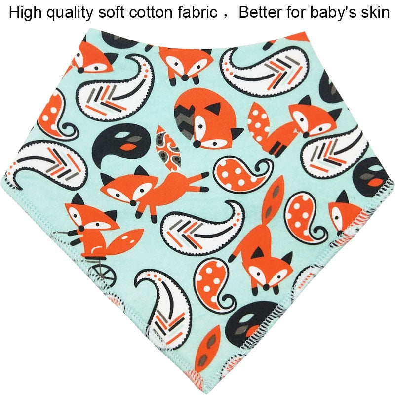 Triangle scarf Cotton Cartoon Baby Bibs