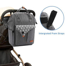 Grey Lekebaby Large Diaper Backpack