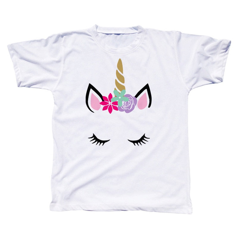 Baby Girls Fashion Unicorn Tees & Princess Skirt