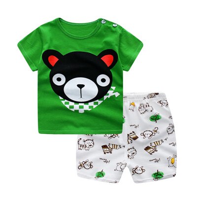 Children Cartoon Summer Boys Clothing Set for boys and girls