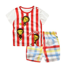 Children Cartoon Summer Boys Clothing Set for boys and girls