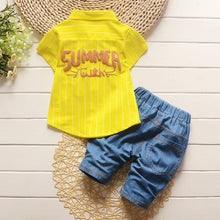 Summer  clothing sets with denim pants 1-4T