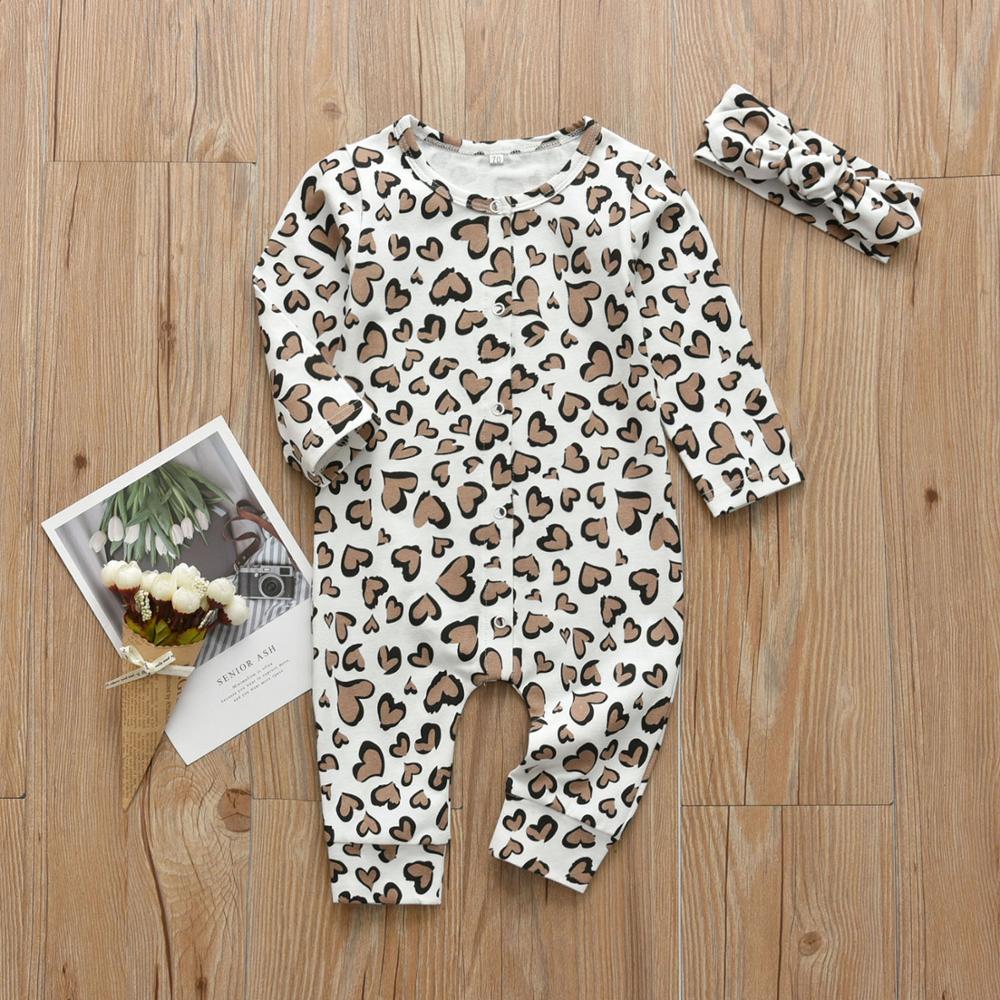 Baby Girls Clothes Set Cotton Onesie Jumpsuit with matching Headband