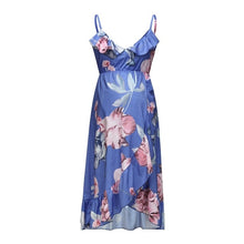 Maternity Dresses Floral Printed Ruffles For Pregnant Women