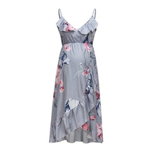 Maternity Dresses Floral Printed Ruffles For Pregnant Women