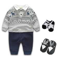 0-12m baby boys clothing  bodysuit + hat + socks + shoes